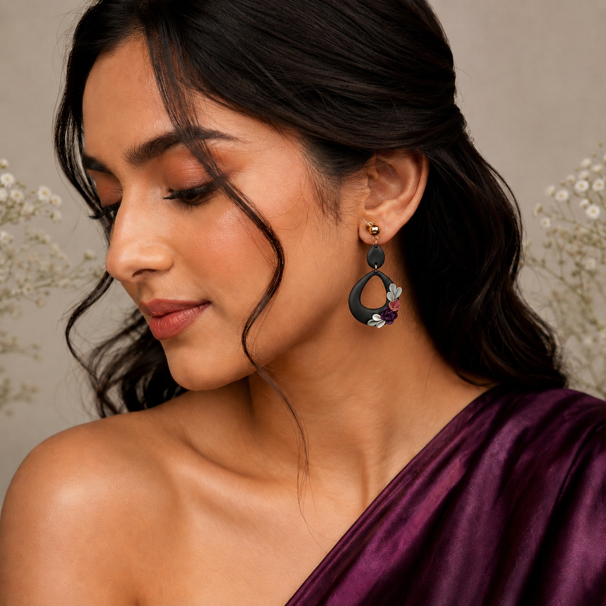 Rusty Black Earrings