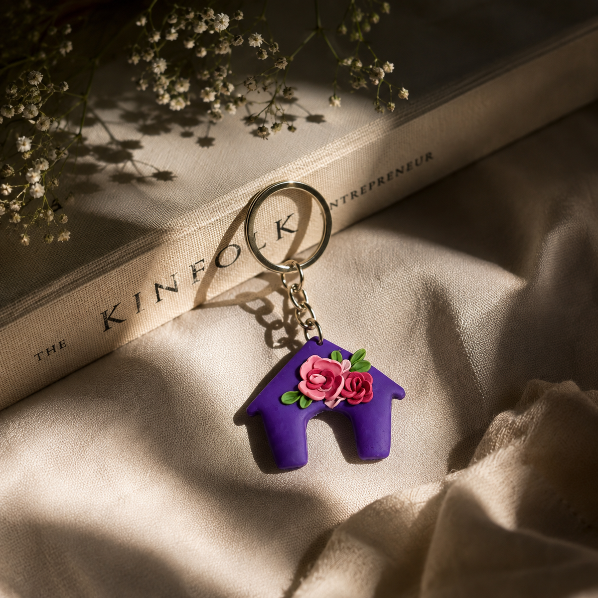 Home Keychain - Purple