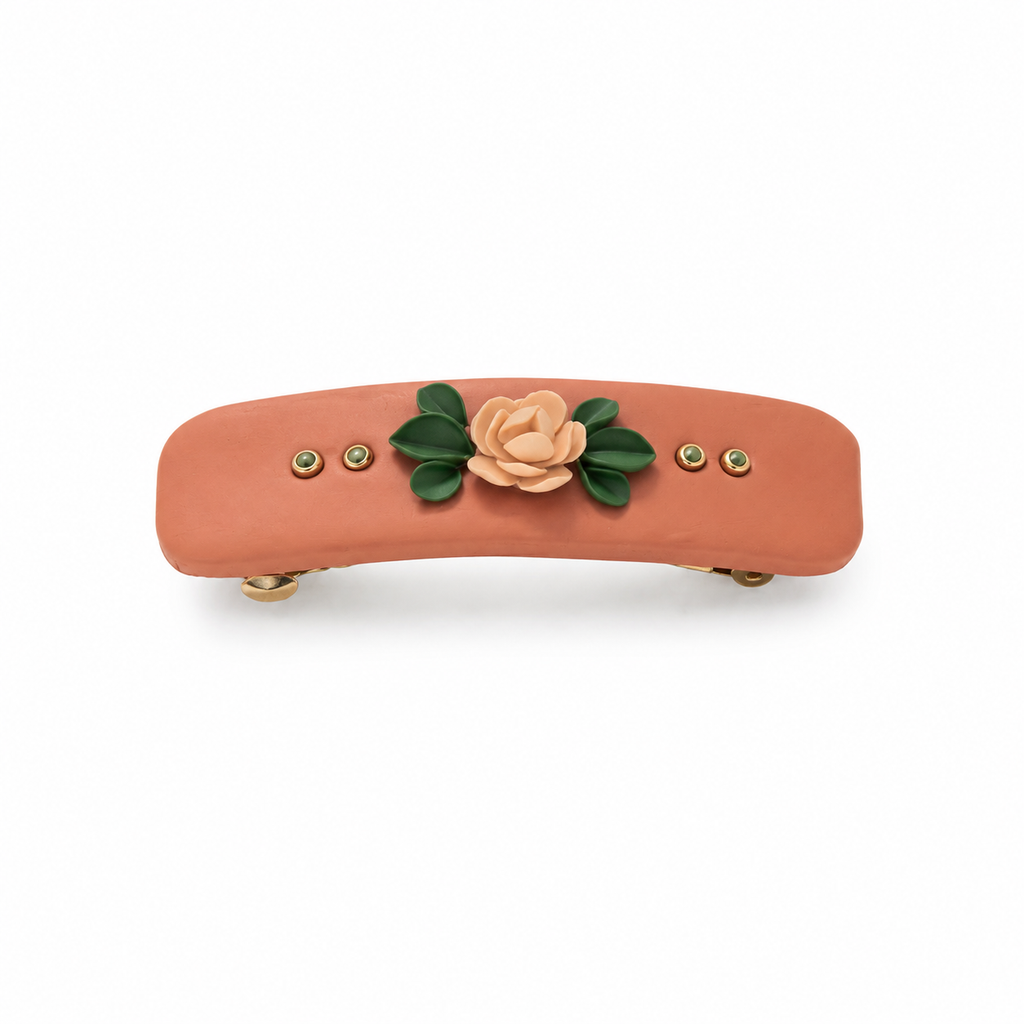 Coral Hair Barrette