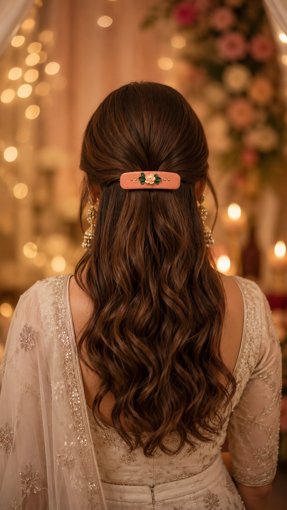 Coral Hair Barrette