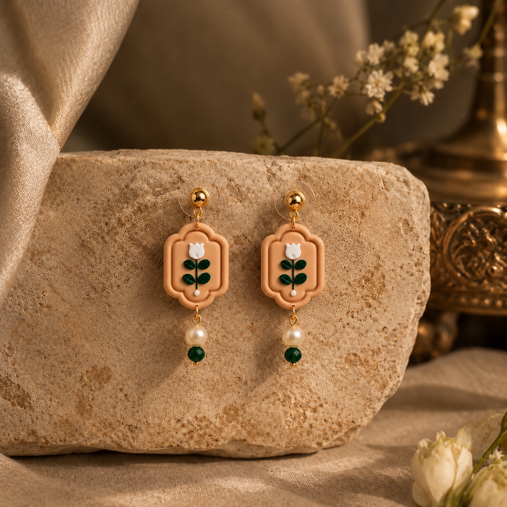 Moroccan Tan Earrings