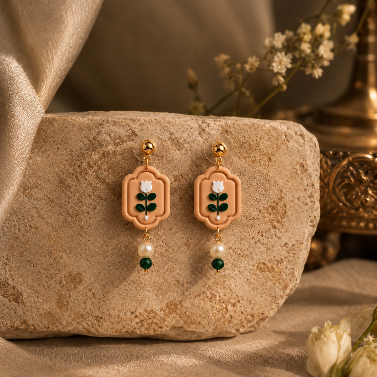 Moroccan Tan Earrings