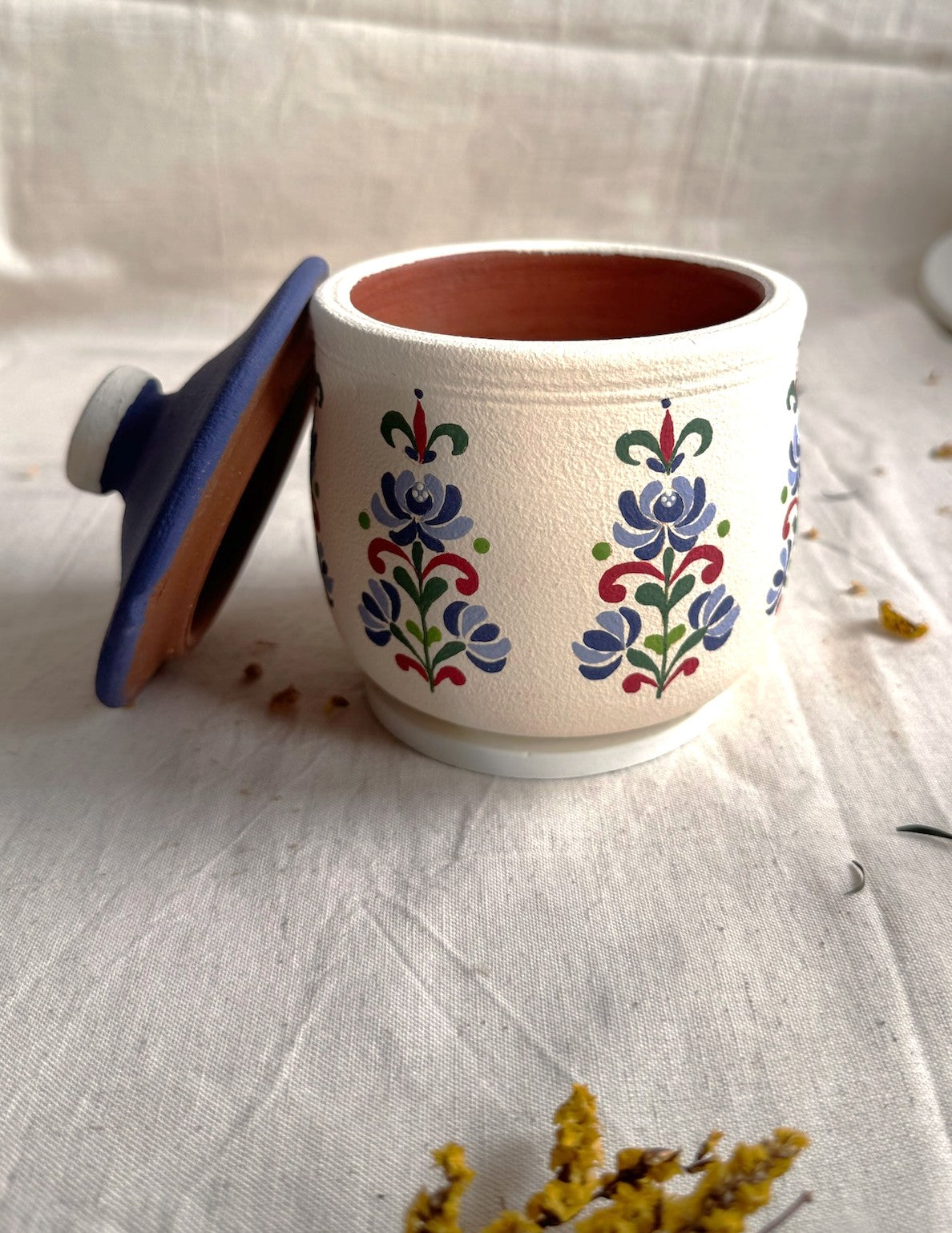 Hand-painted Curd Cannister
