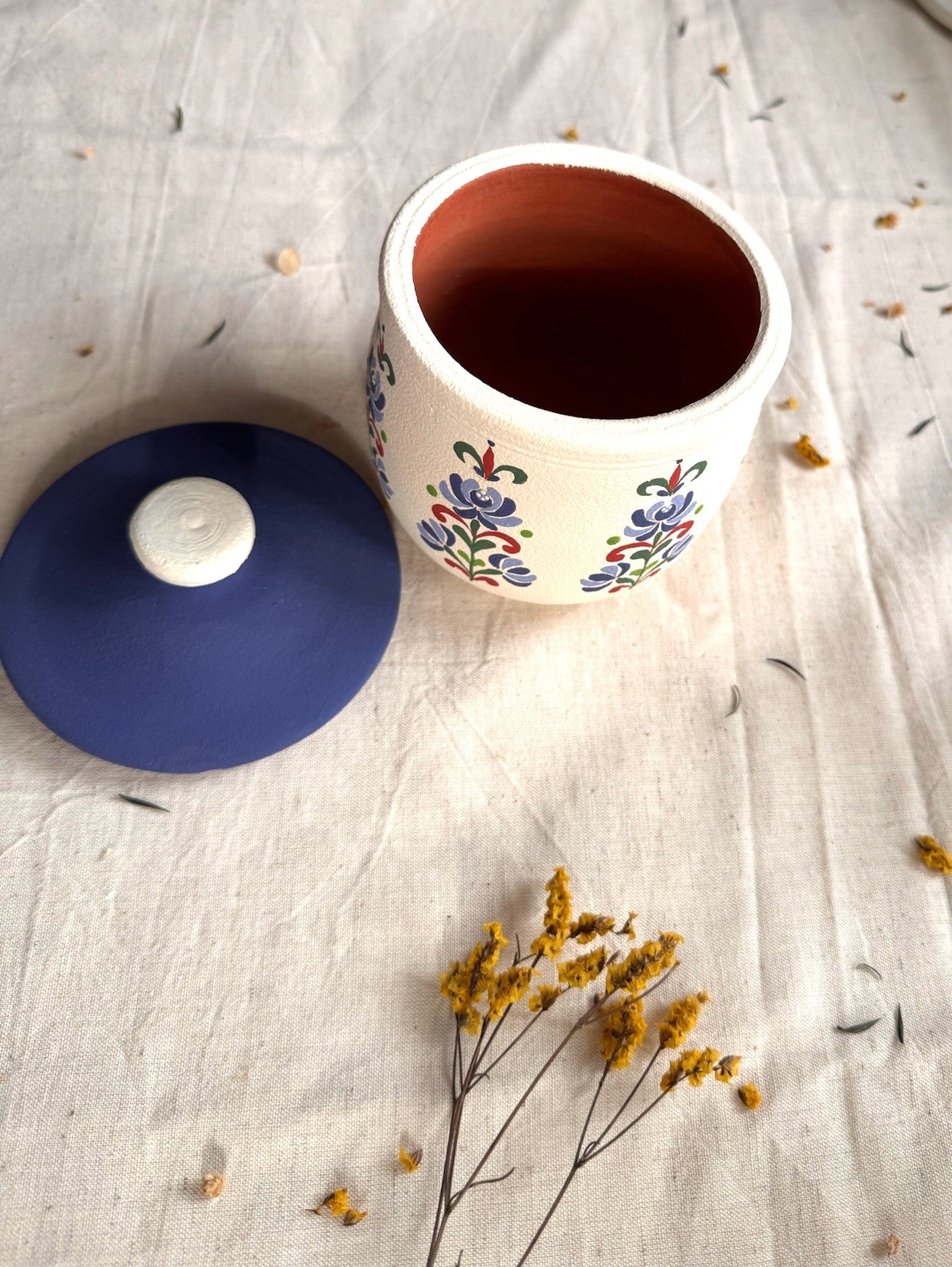 Hand-painted Curd Cannister