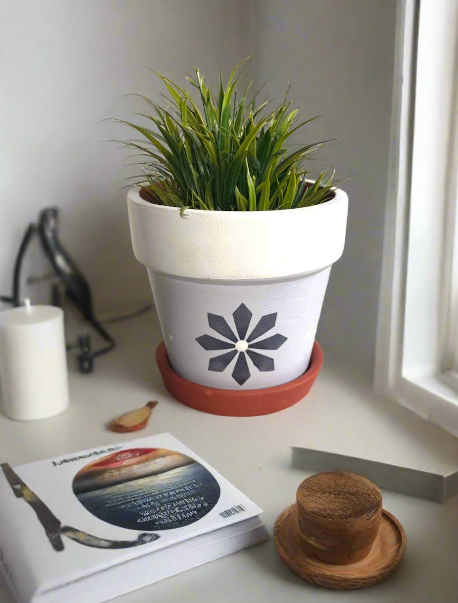 Hand-painted Plant Pot