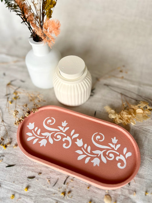Hand- painted Trinket Tray (Oval)