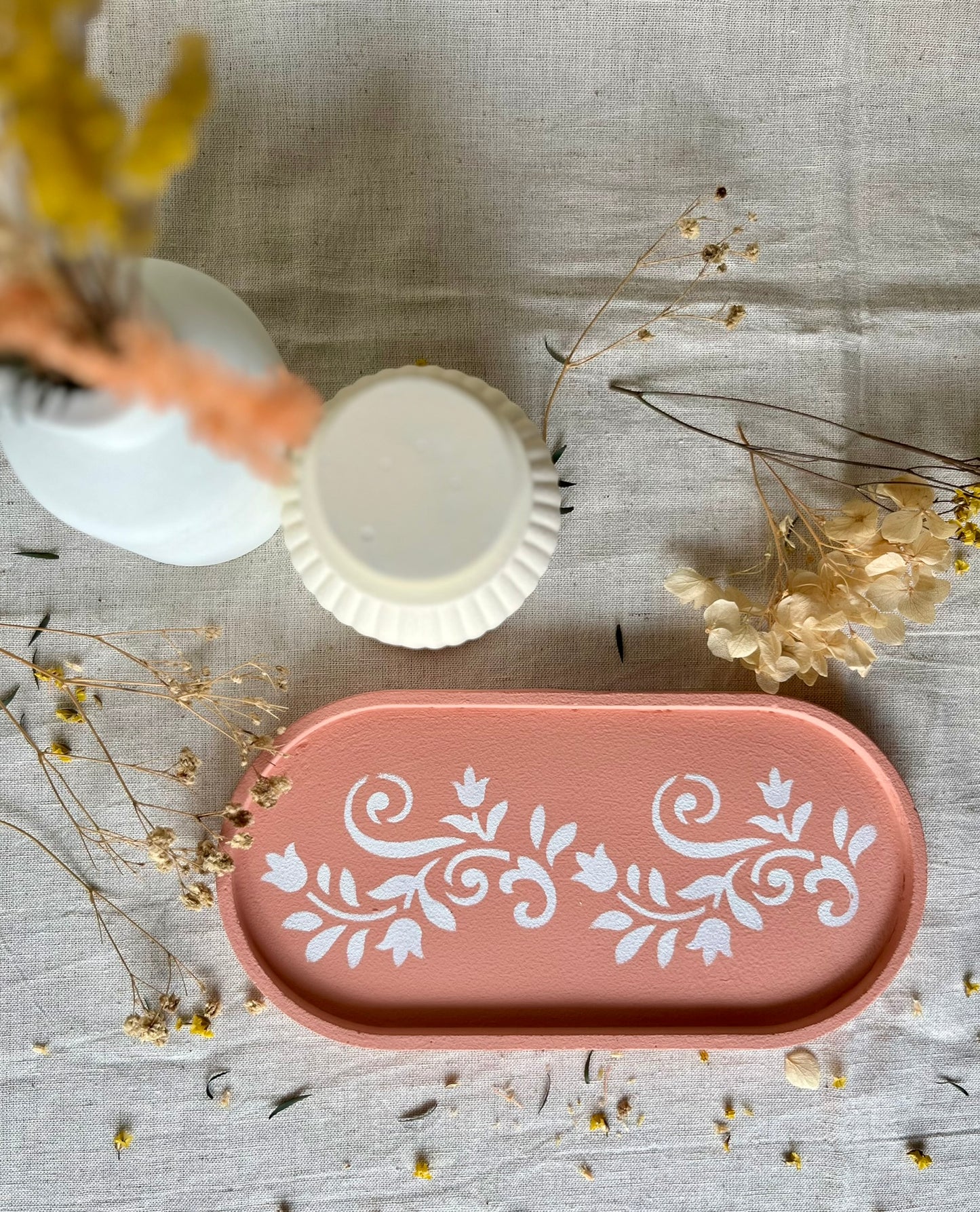 Hand- painted Trinket Tray (Oval)