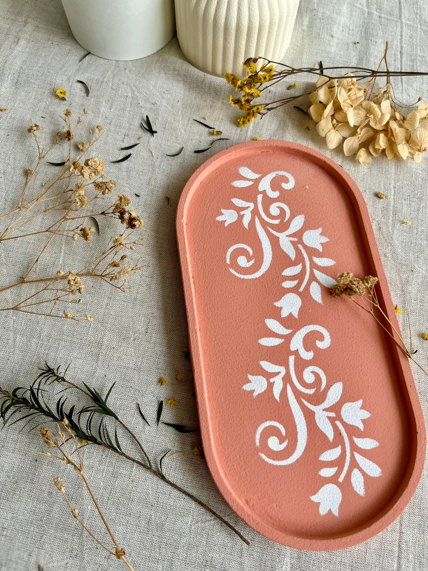Hand- painted Trinket Tray (Oval)