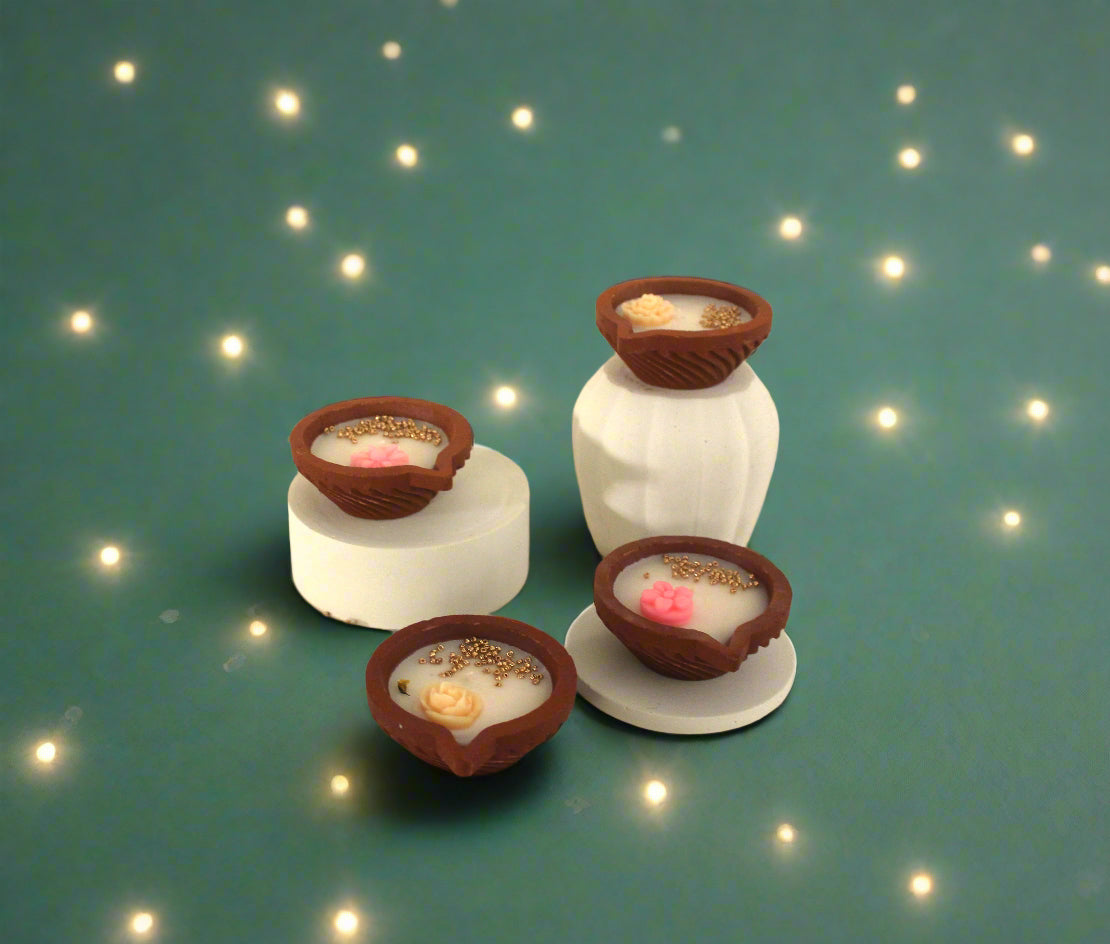 Scented Diya Candle - Set of 2