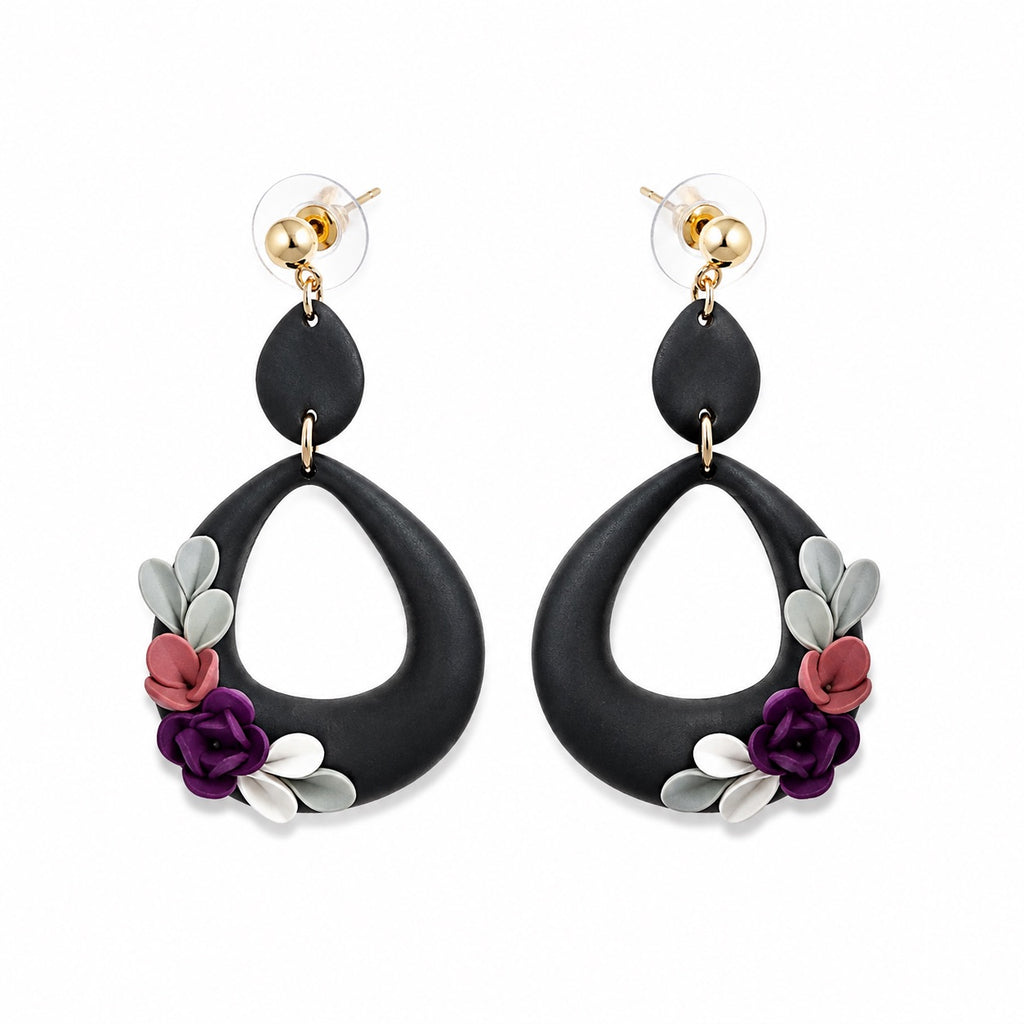 Rusty Black Earrings