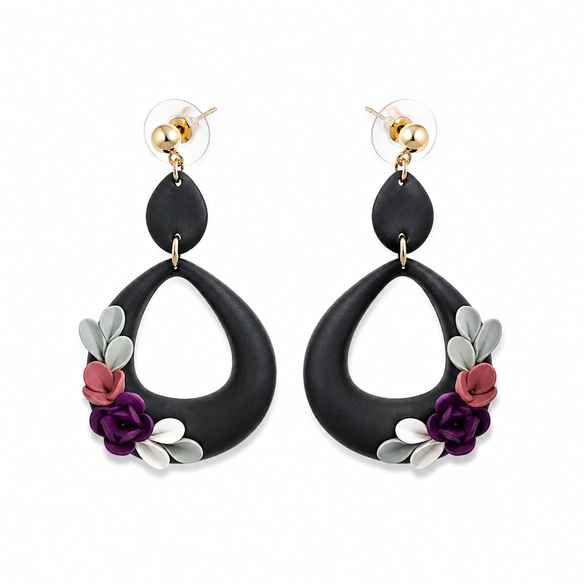 Rusty Black Earrings